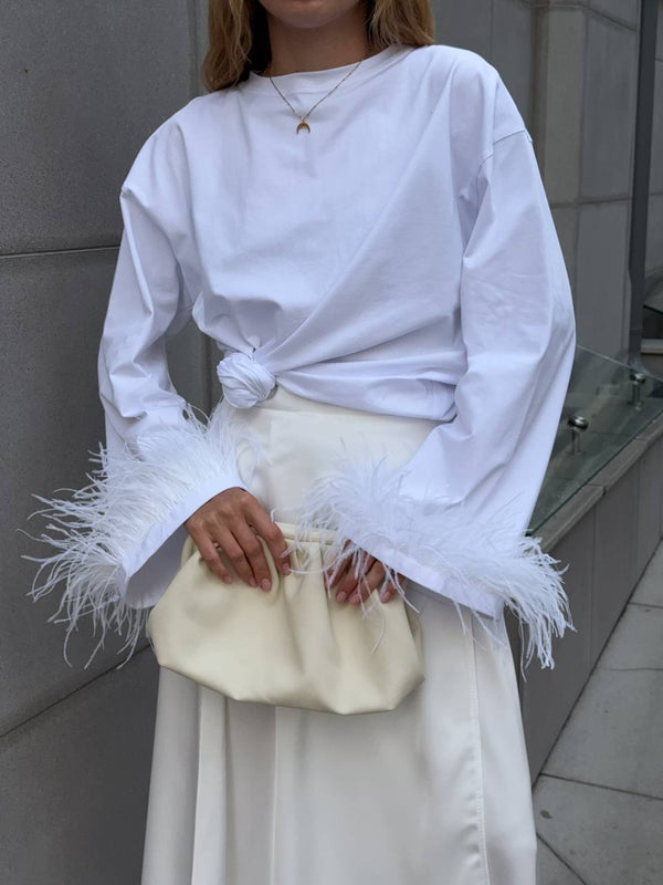 Лонг оверсайз з пірʼям